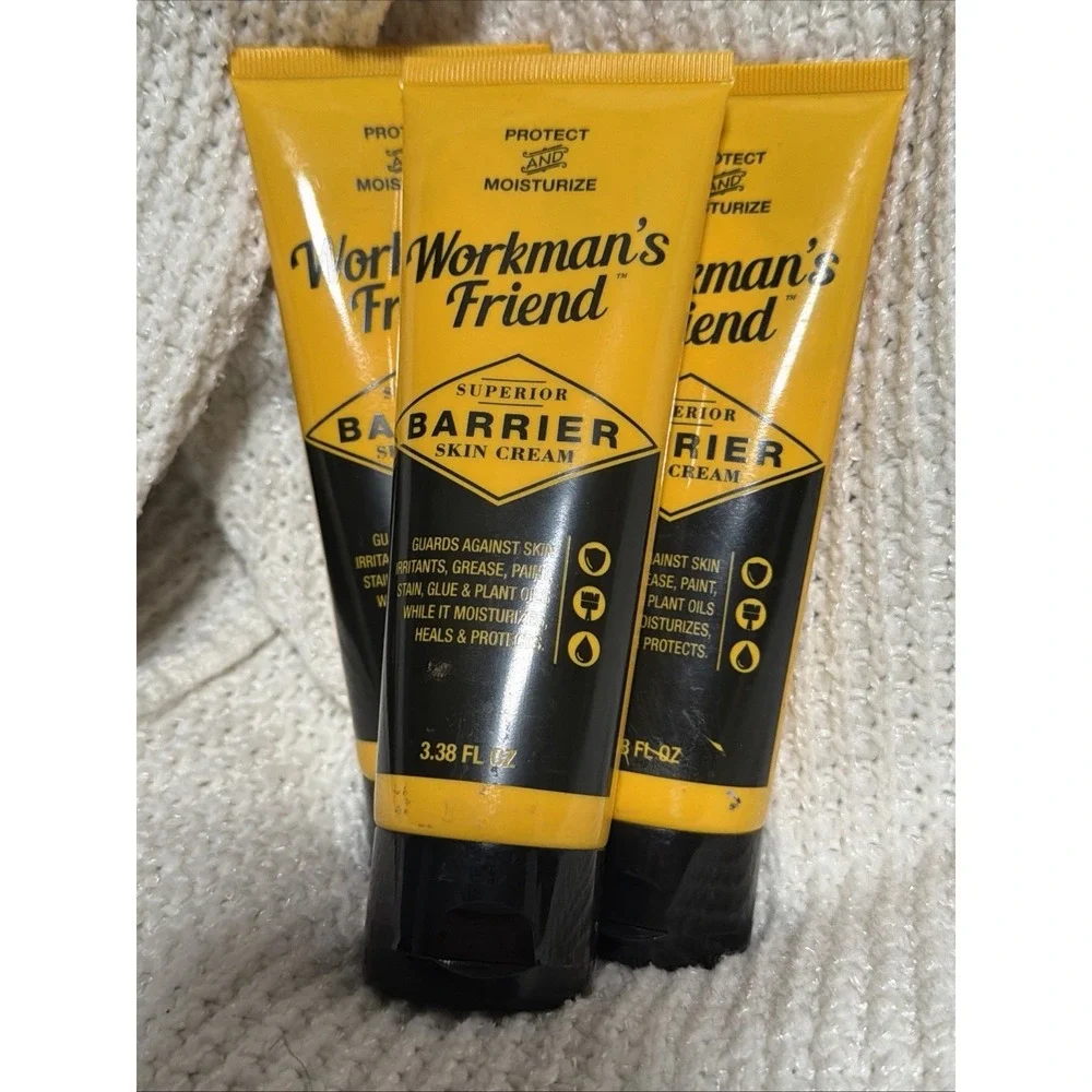 (3) WORKMAN'S FRIEND Barrier Skin Cream -  Heals & Restores Dry, Cracked Skin